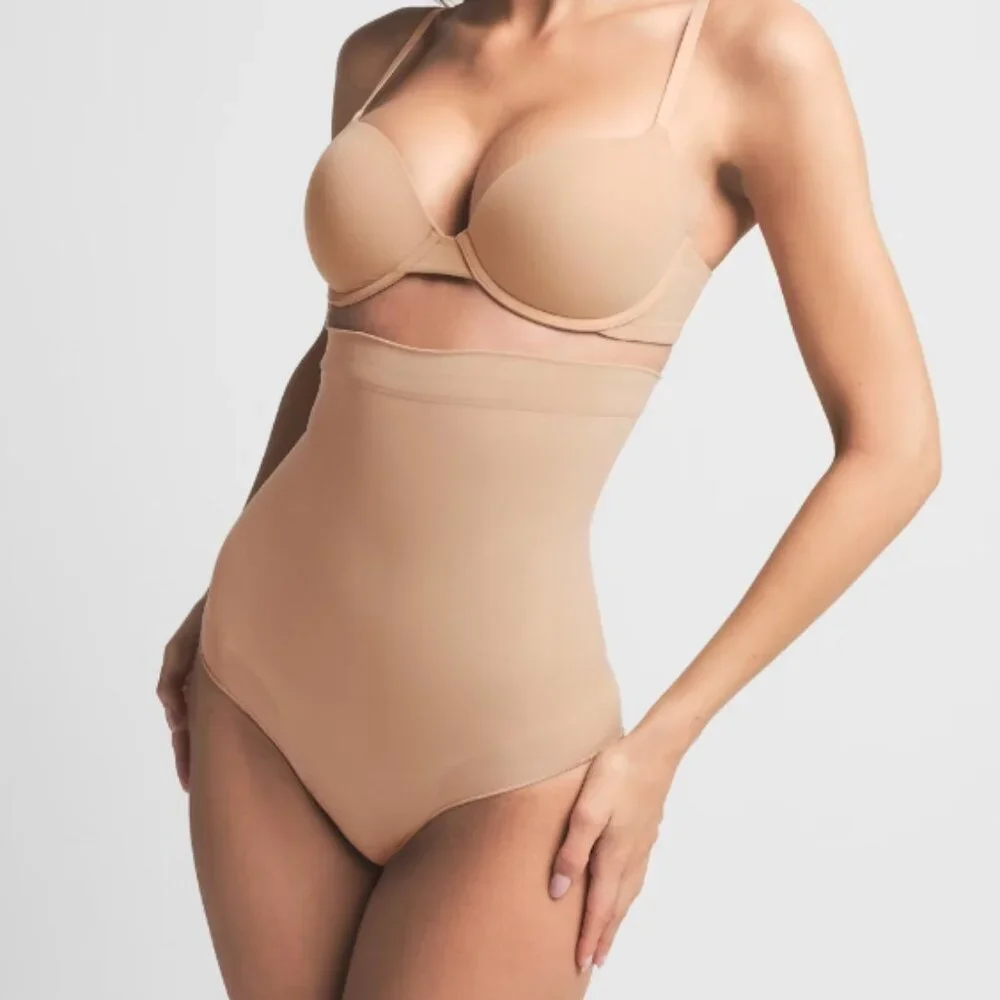 Skims‎ Seamless Sculpt High Waist Brief Clay Neutral Pull On Stretch Compression